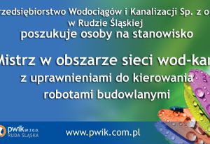 Mistrz w obszarze sieci wod-kan z uprawnieniami do kierowania robotami budowlanymi